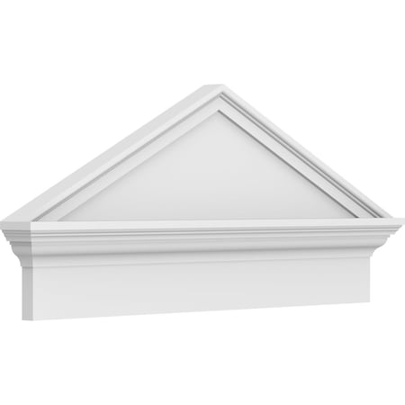 Ekena Millwork Peaked Cap Smooth Architectural PVC Combination Pediment, 32"W x 14-7/8"H x 2-3/4"P (Pitch 6/12) PEDPC032X150PKC00